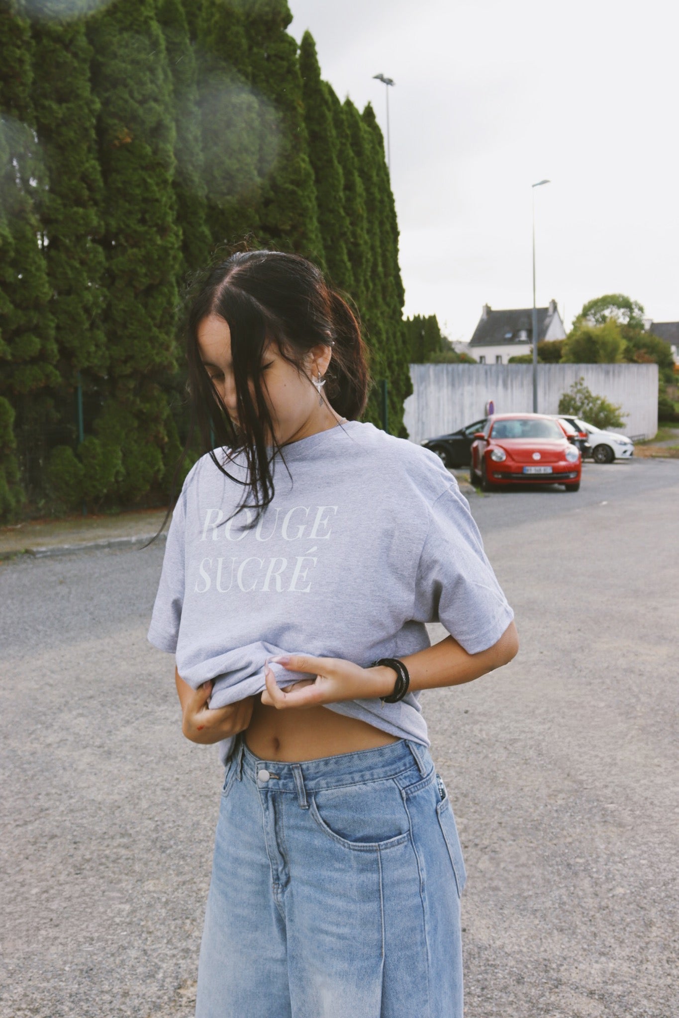 T-shirt mixte coupe boxy