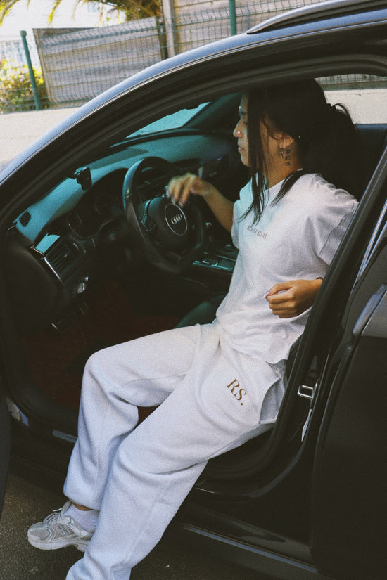 Jogging blanc femme