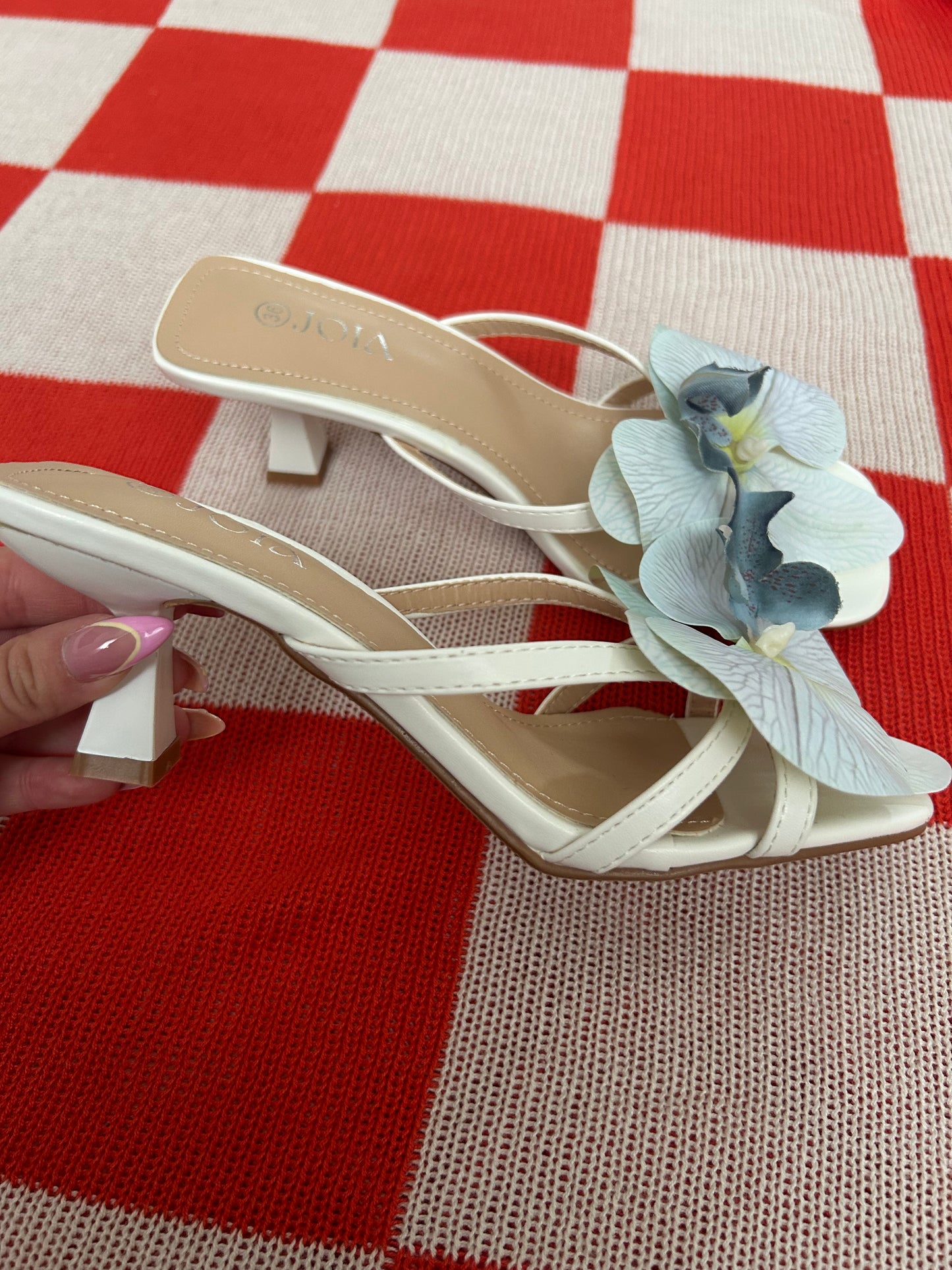 Mules à fleurs