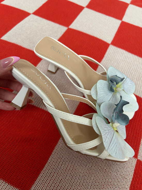Mules à fleurs