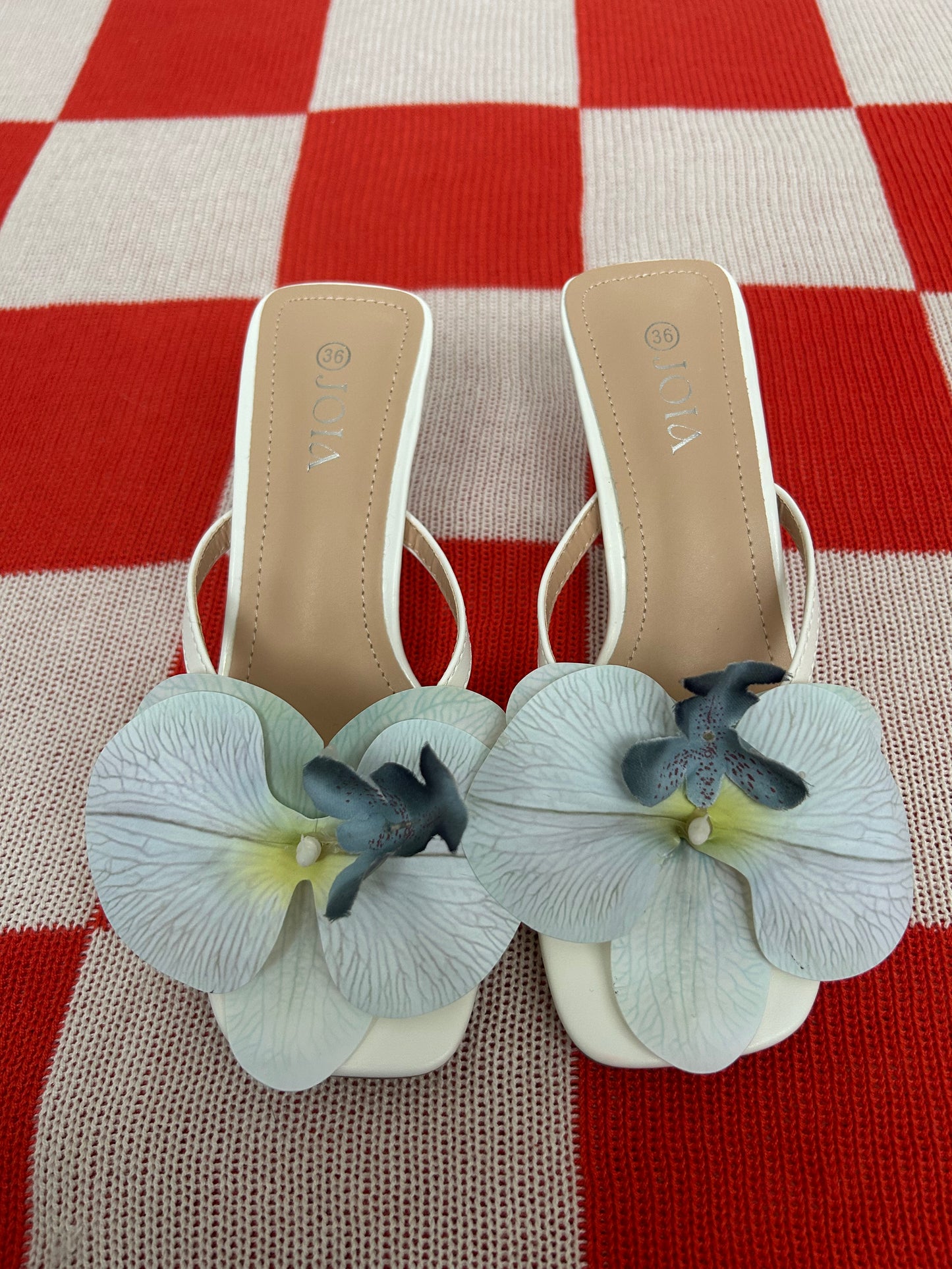 Mules à fleurs