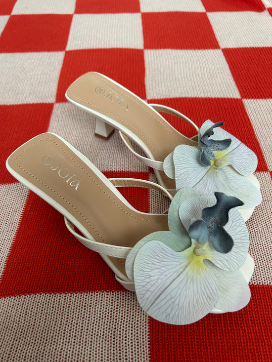 Mules à fleurs